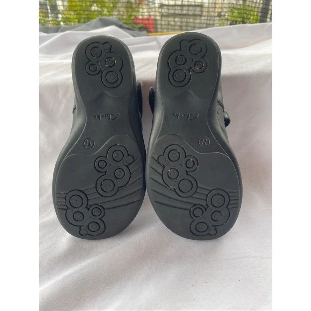 Clarks Breeanjo Children Mary Jane Black Light Up Leather Casual Flats Size 7.5